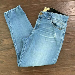 Gently Worn Distressed Democracy "Ab" Solution Skinny Jeans